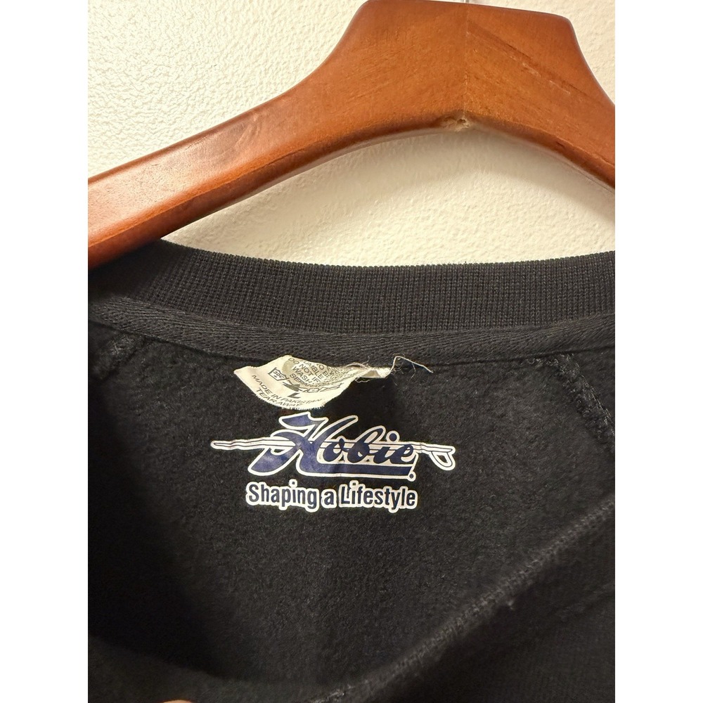 Men's Hobie Surfboard Black Crewneck Sweatshirt Adult Large Embroidered Logo - Picture 5 of 8